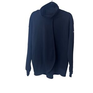 NEW Nike Womens Dri-FIT Small Mock Cowl Neck Wrap Training Sweatshirt Black